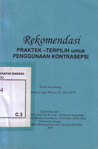 Rekomendasi Praktek Terpilih Untuk Penggunaan Kontrasepsi