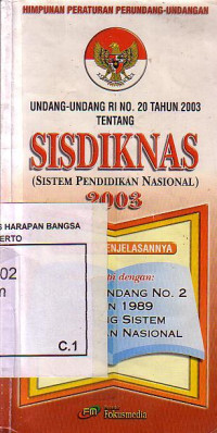 Undang-Undang Sistem Pendidikan Nasional (No. 20 Tahun 2003)