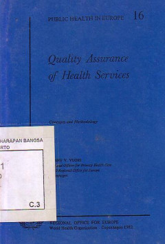 Quality Assurance Of  Health Services: Concepts And Methodology