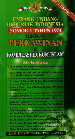 Undang - Undang Republik Indonesia Nomor 1 Tahun 1974 Tentang Perkawinan Dan Kompilasi Hukum Islam