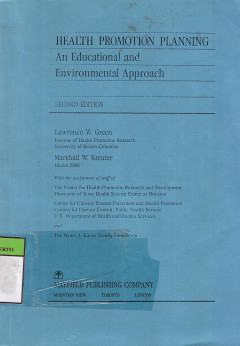 Health Promotion Planning: An Educational And Environmental Approach