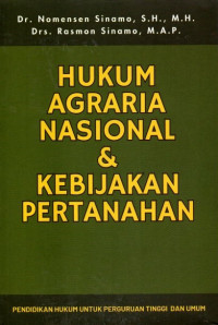 Hukum Agraria Nasional & Kebijakan Pertanahan